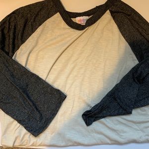 LulaRoe Randy, heathered gray and cream size 2X